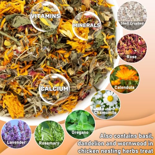 Image of MAQIHAN 10oz Chicken Nesting Herbs - Dried Herbs Supplement for Laying Hens