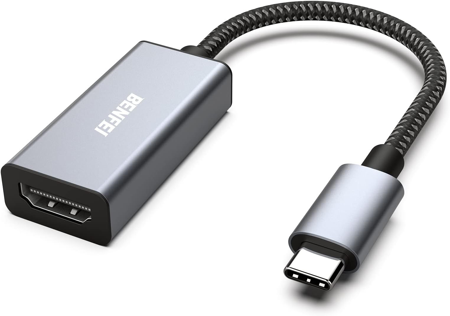 Câble USB-C Vers HDMI 4K 3 Mètres - Aluminium Tressé, Compatible Thunderbolt 3/4, MacBook, IPad, Galaxy, Surface - Résolution 4K@30Hz