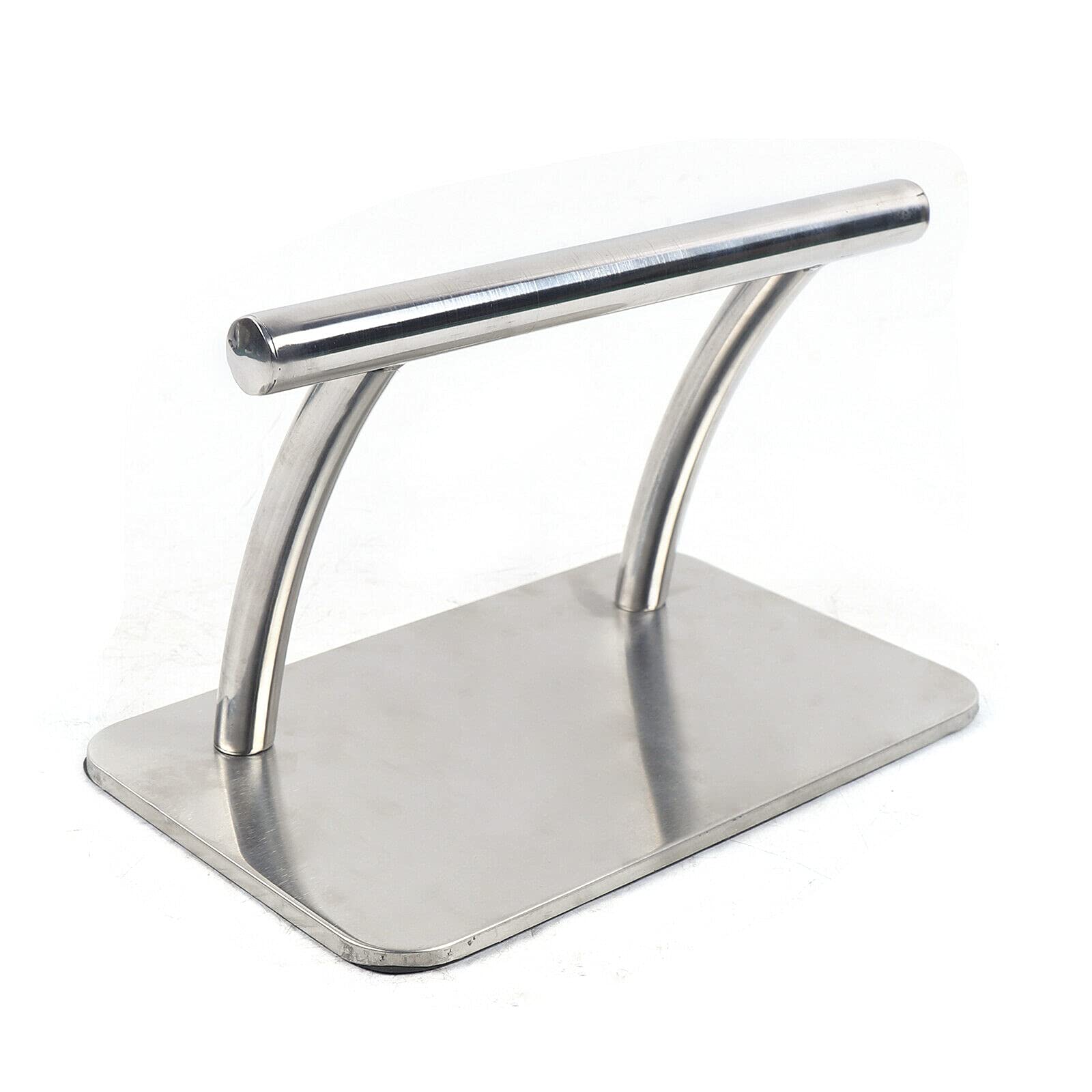 Edelstahl Fußstütze 30 x 19 x 18 cm für Friseure, modern, Handgefertigt, Glänzend, Langlebig