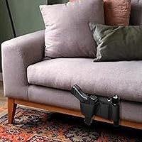 Vista 3 de FIREDOG Funda para el costado de la cama, Funda para pistola para colchón, coche, escritorio, oficina en casa, Compatible con Glock 17 22 S&W, etc.