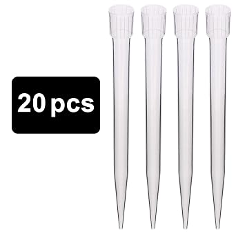stonylab 5ml ピペットチップ 20個 ユニバーサルポリプロピレンピペットチップ 実験室用クリアピペットチップ 液体移送 実験室化学用