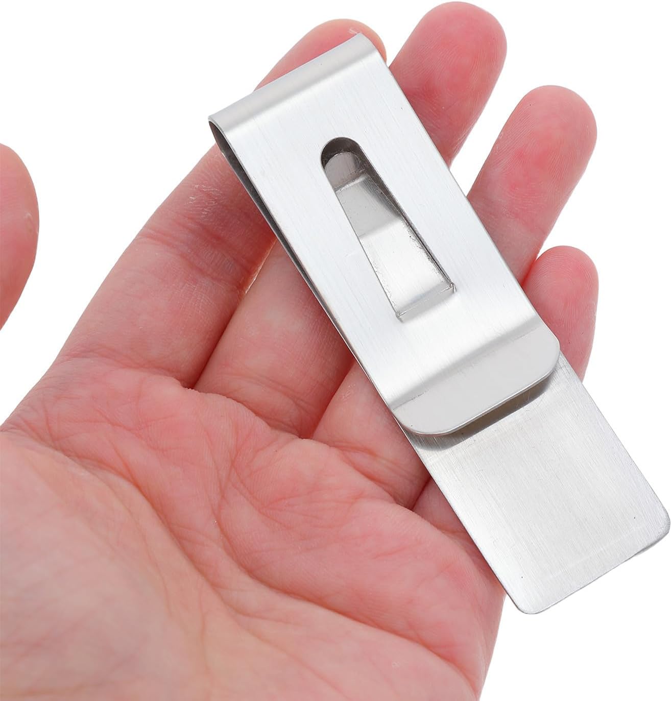 4pcs Small Men's Money Clip Stainless Steel Silver image 4