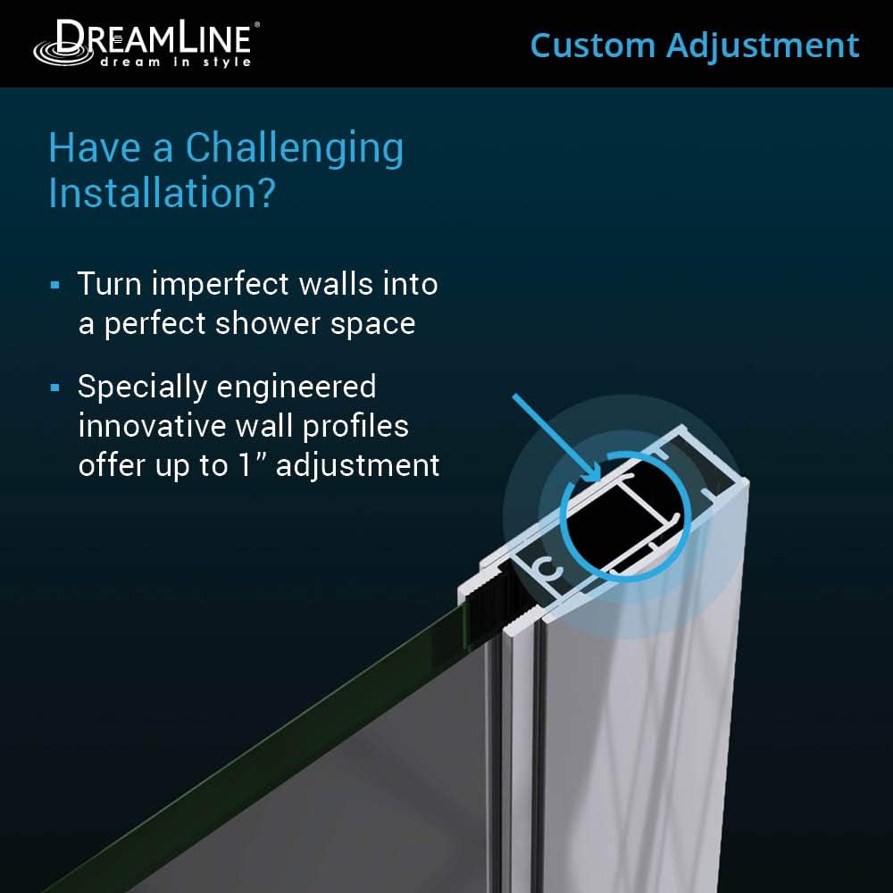 DreamLine Unidoor 29-30 in. W x 72 in. H Frameless Hinged Shower Door in Satin Black, SHDR-20297210-09