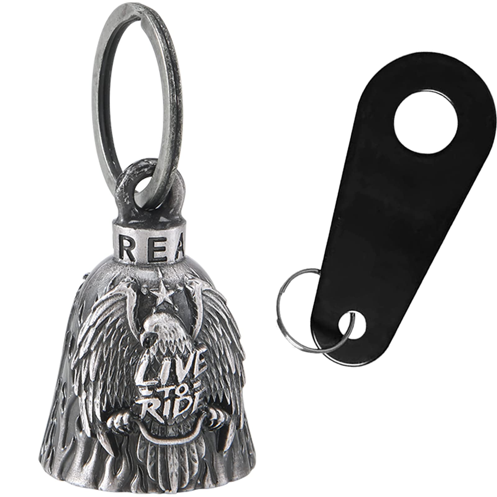 Dream ApparelMotorcycle Bell for Bikers Women Men W/Hanger, Biker Bell for Riders, Good Luck Riding Bell Moto Accessories