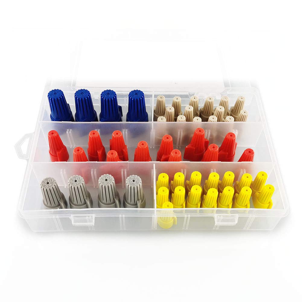 310PCS UL Listed Electrical Wire Cap Connectors Nuts Kit Within 70PCS Orange P3 Type Small,Screw on Terminals Assortment Set