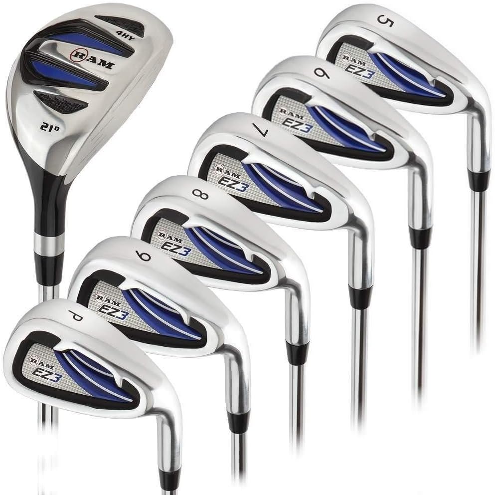 Golf EZ3 Mens Right Hand Iron Set 5-6-7-8-9-PW - Free Hybrid Included