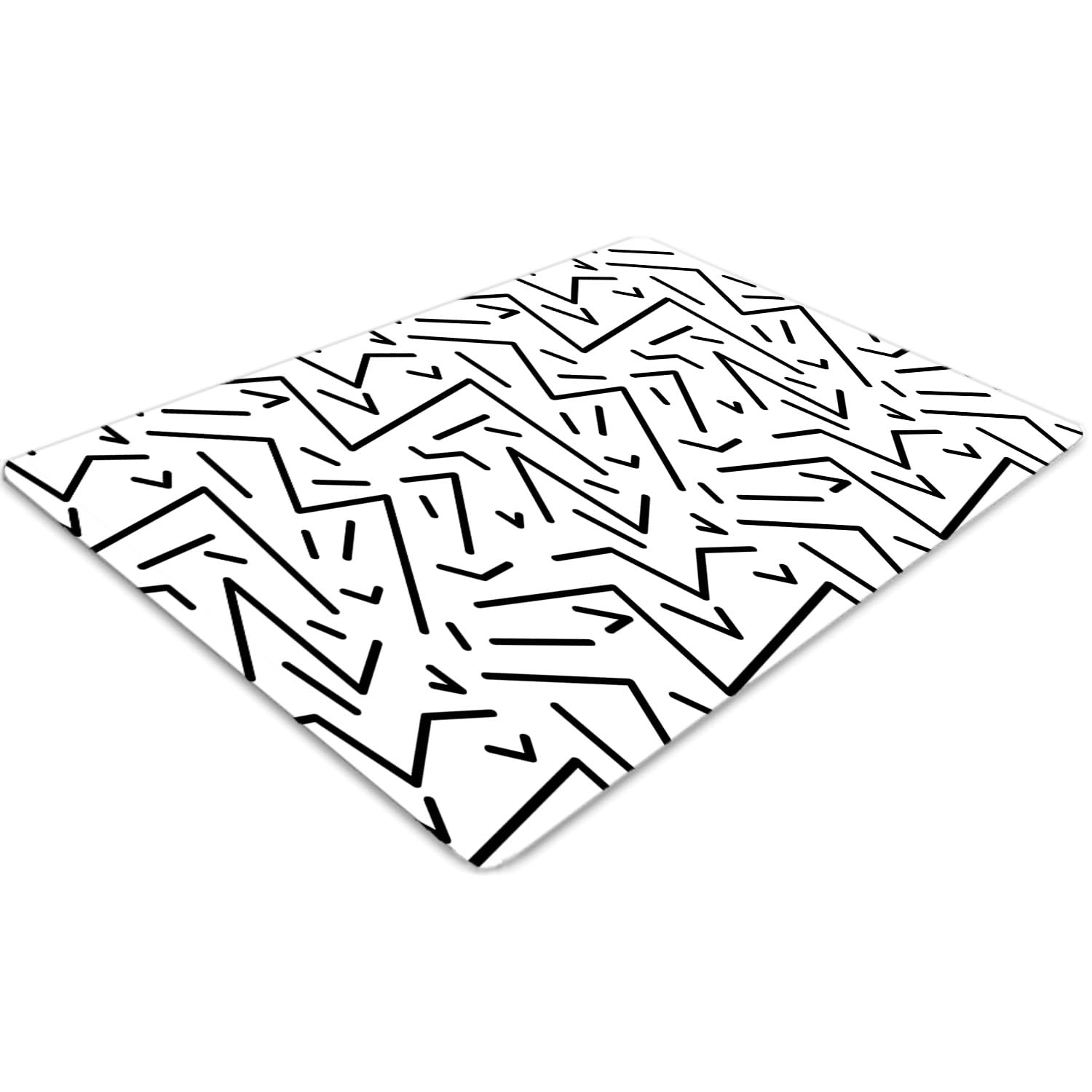 Protecteur de sol haut de gamme 100x70 cm en PVC résistant au design Memphis moderne