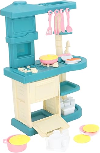Qiilu Juego de cocina para niños y juego de accesorios de cocina, 51 piezas de juguete interactivo con horno de juego y fregadero para niños