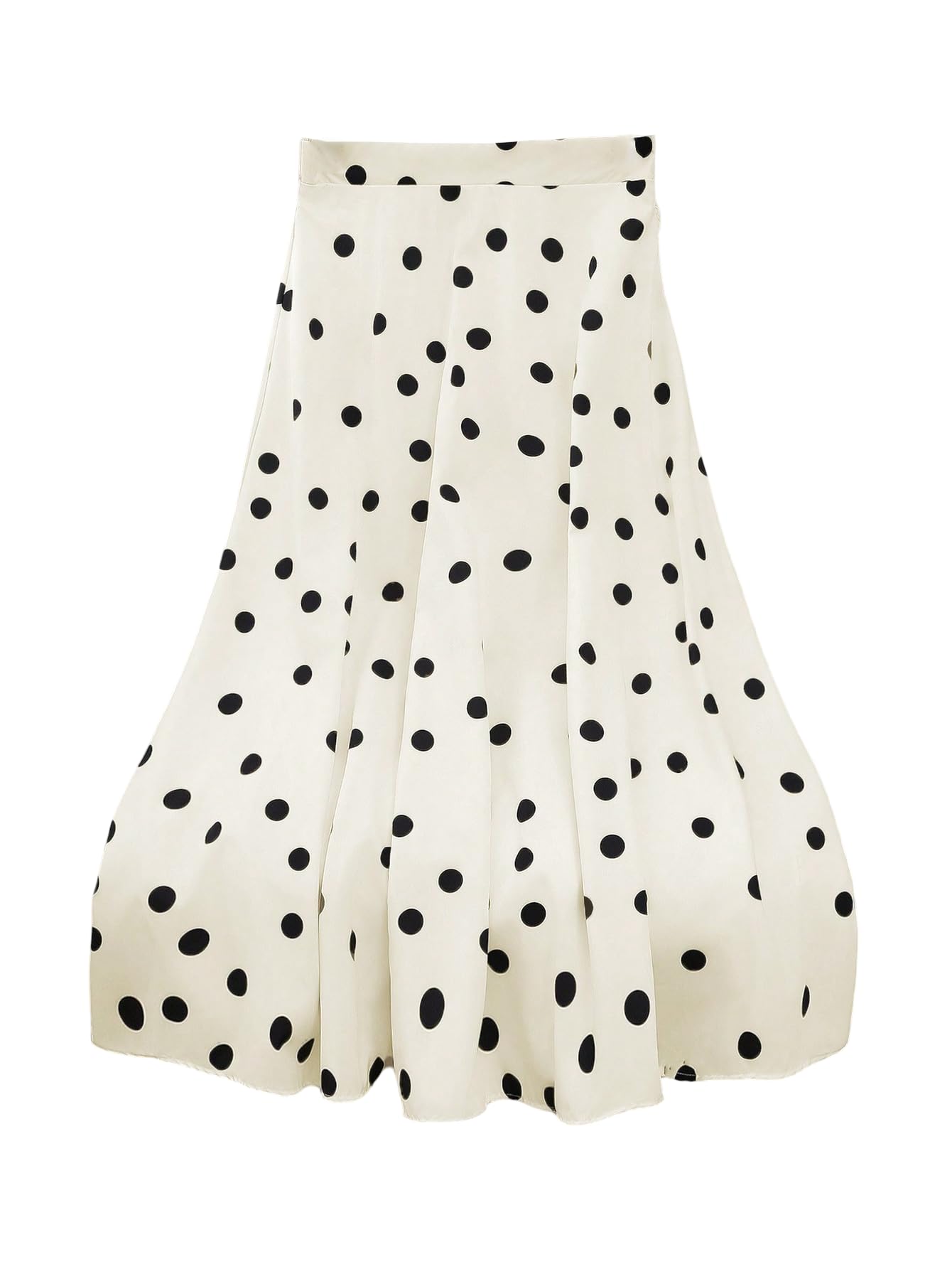 SHENHE Womens High Waisted A Line Flowy Maxi Skirt Polka Dots Elegant Vintage Swing Long Skirt
