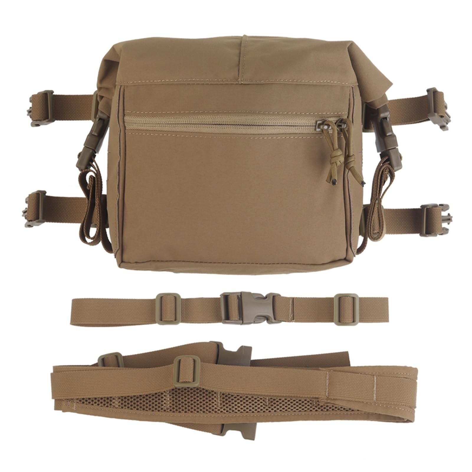 Phette tactique Molle WLXW beige pour gilet de combat et airsoft