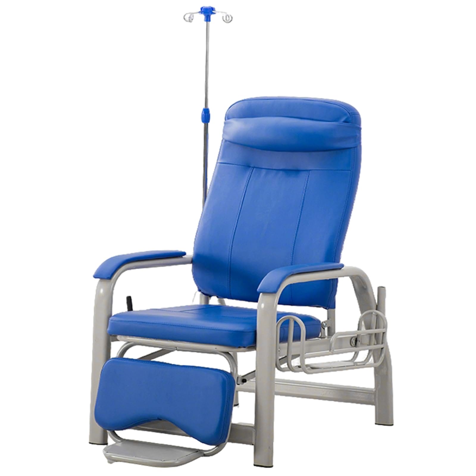 Fauteuil médical inclinable avec perche IV, réglable pour salles d'attente, prélèvement sanguin et examen, supporte 150 kg