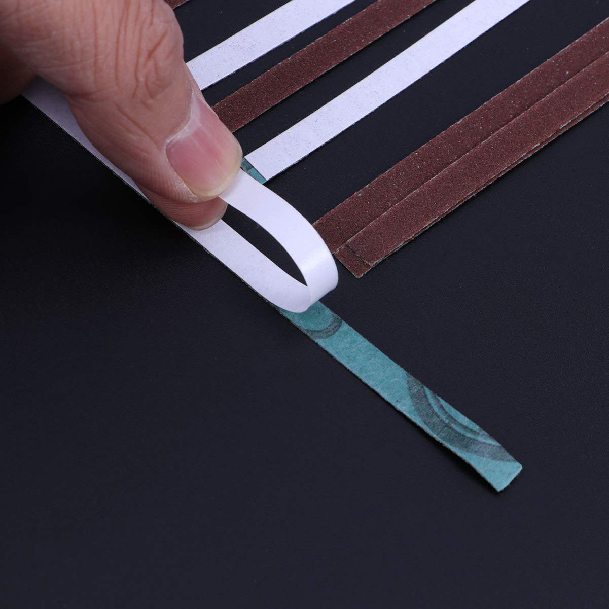PRETYZOOM 100pcs Detail Sander Sandpaper Self-Adhesive Sanding Stripes for Craft Supplies Jewelry
