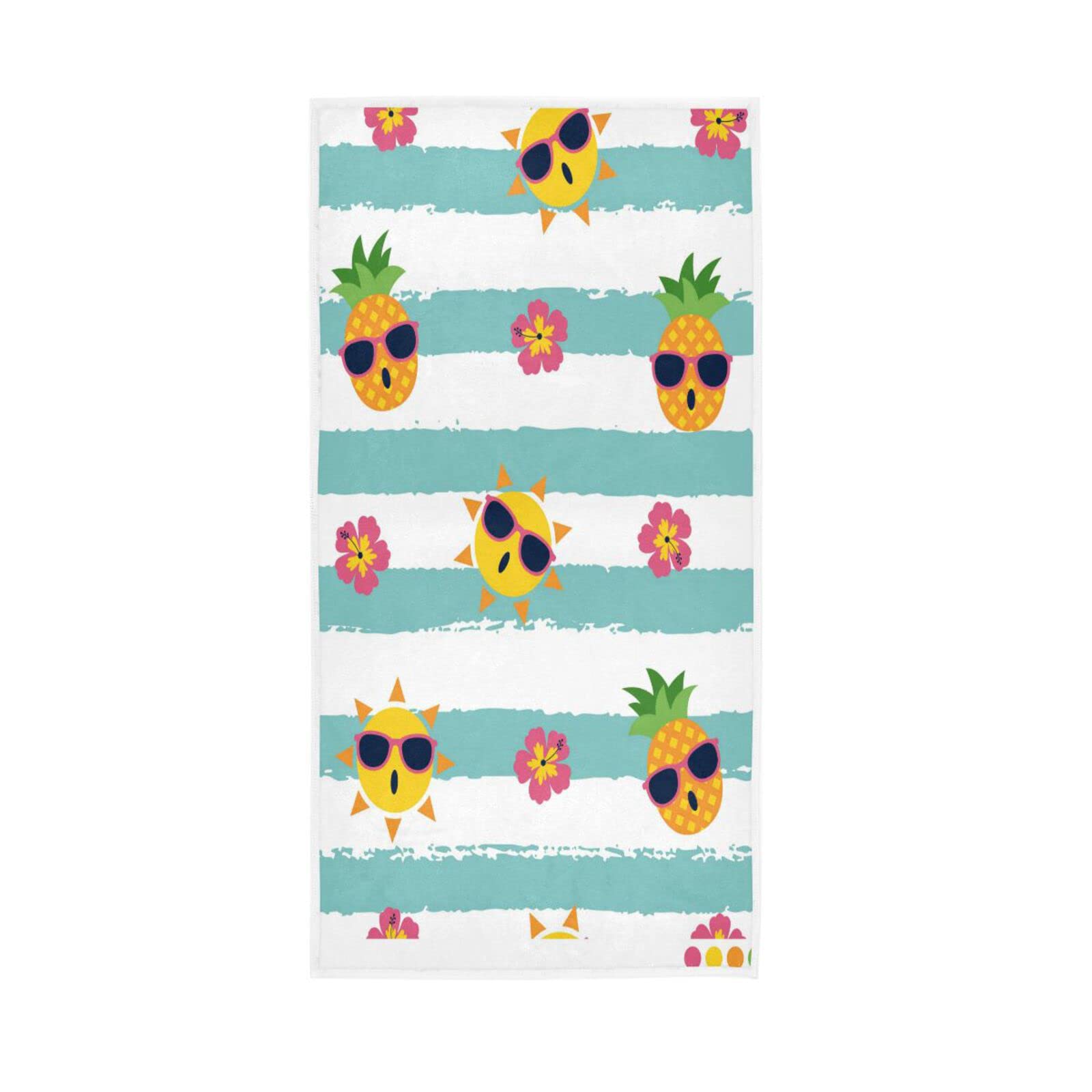 LSRCPD Hand Towels Cartoon Sun Pine Decor Fingertip Soft Face Towel Absorbent Bathroom Kitchen Towels