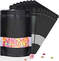 Vista 1 de 5.9"x8.6" 120 piezas Bolsas de Mylar para almacenamiento de alimentos, bolsa a prueba de olores con ventana mate, bolsas de almacenamiento