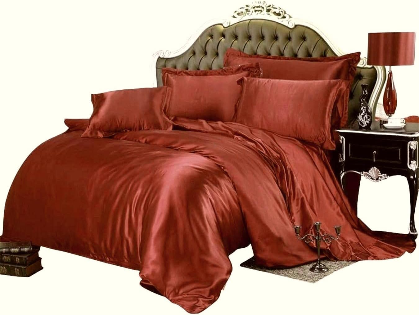 Stunning Collection 7 Pcs Silk Satin Sheets Set (Flat