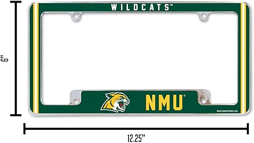 Miniatura 97 de Rico Industries NCAA Classic 12" x 6" Chrome All Over Automotive License Plate Frame for Car/Truck/SUV