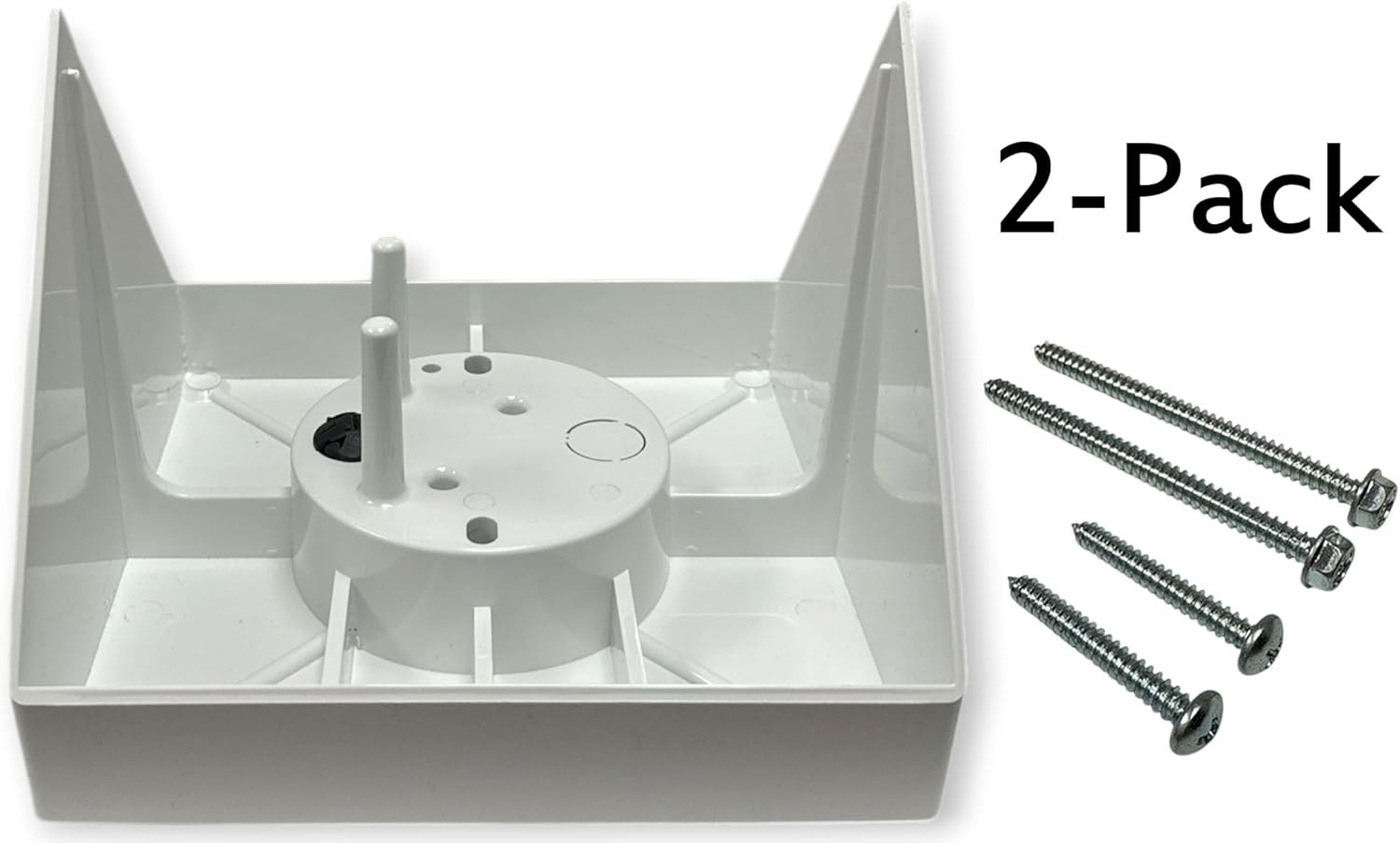 iMBAPrice IMBA-FB900-2 Ceiling Fan & Light Fixture Mounting Box, White Non-Metallic Support Bracket for New Construction, Fits Cathedral & Sloped Ceilings 80°+, 2-Pack
