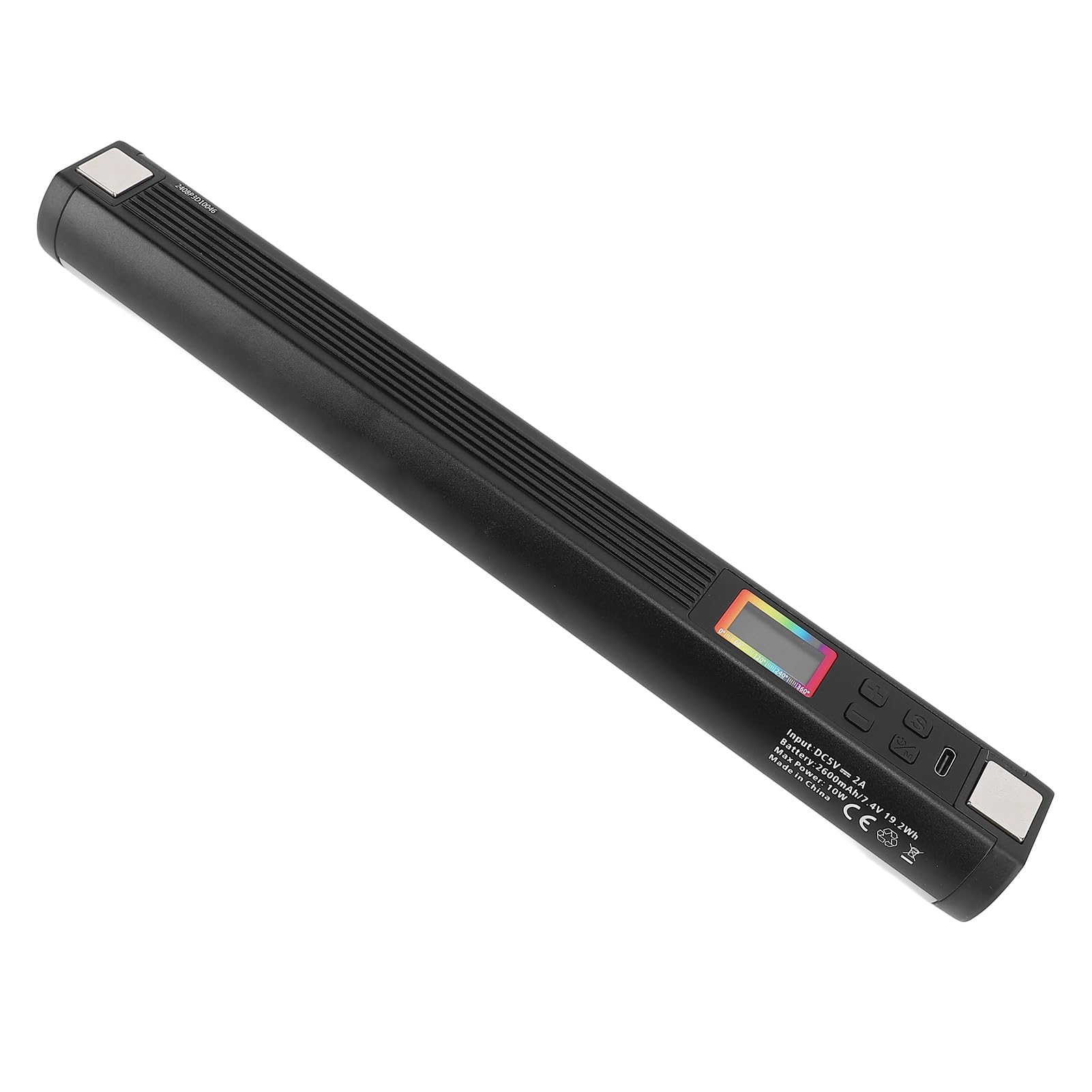 ZJchao Lumière de Tube RVB, 2700k à 6500k LED Magnétique Magnétique Handheld Video Light Stick Stick avec Un Trou de Vis à Vis de 1/4 Pouce Application de Tube Néon Lumineux Smart Tube Light for