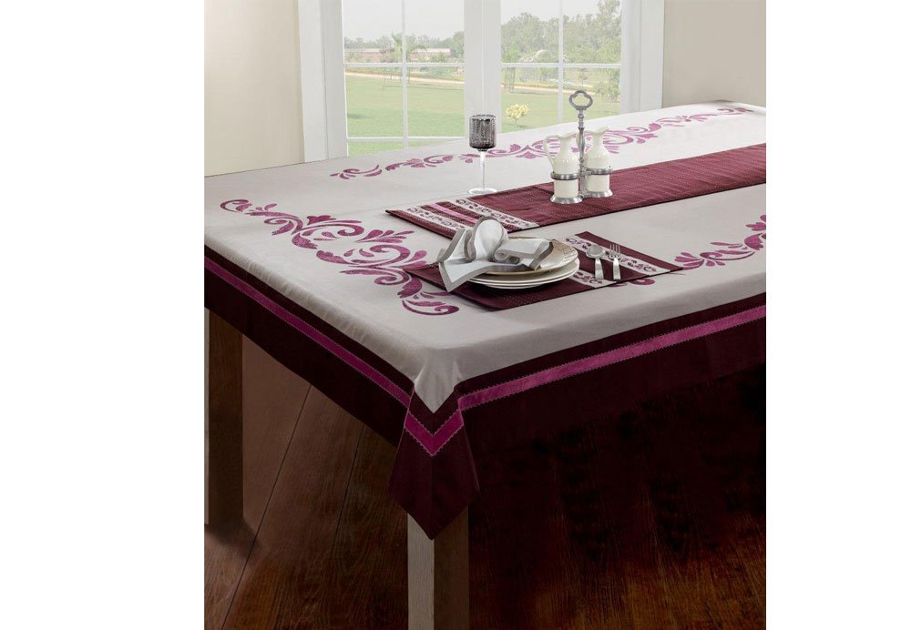Maspar Excel Splendiferous Cotton 12 - Seater Table Cover - 72"x144", Purple