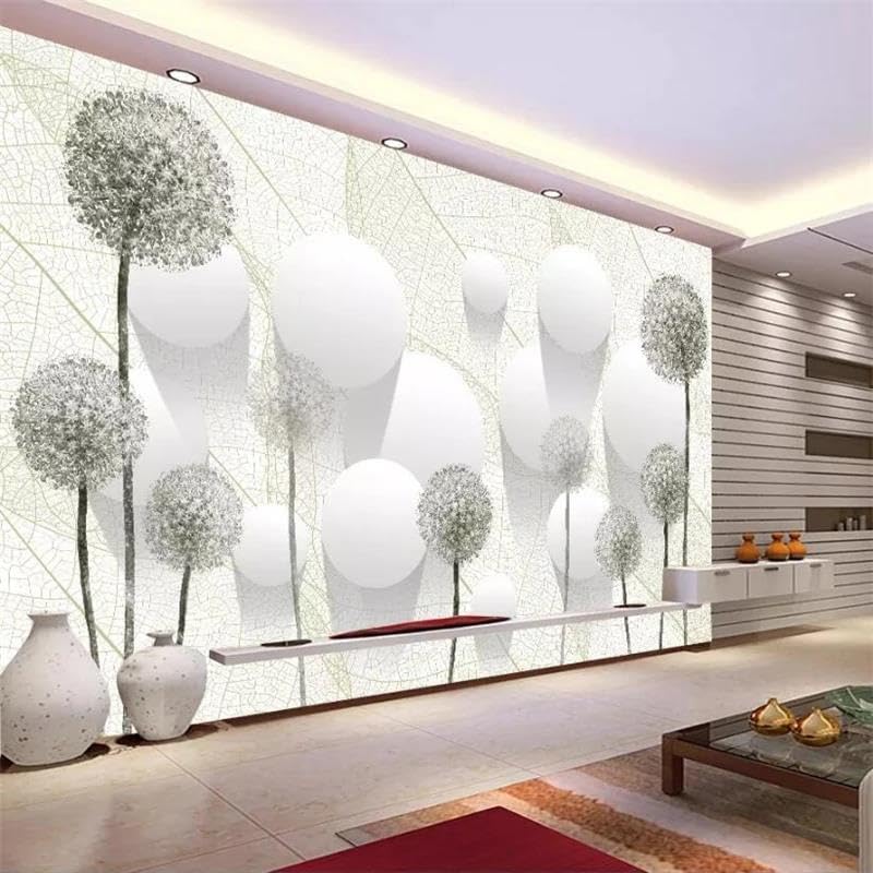 Papier peint mural 3D pissenlit autocollant sans colle pour une pose propre dans la chambre