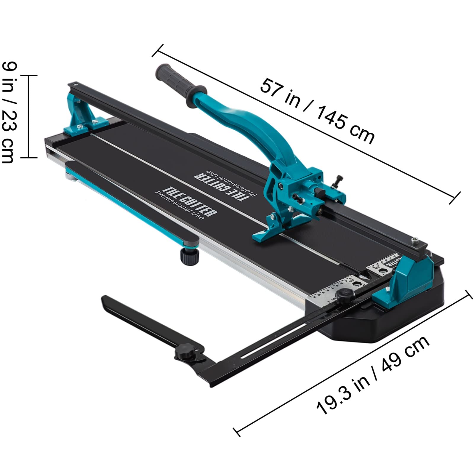 Manuelle Fliesenschneidmaschine 35-1200 mm Fliesen Schneider, Aluminium, Infrarot-Laser-Positionierung, Doppelspurige Führungsschiene, Rutschfester Gummigriff, Für Keramikfliesen, Bodenfliesen