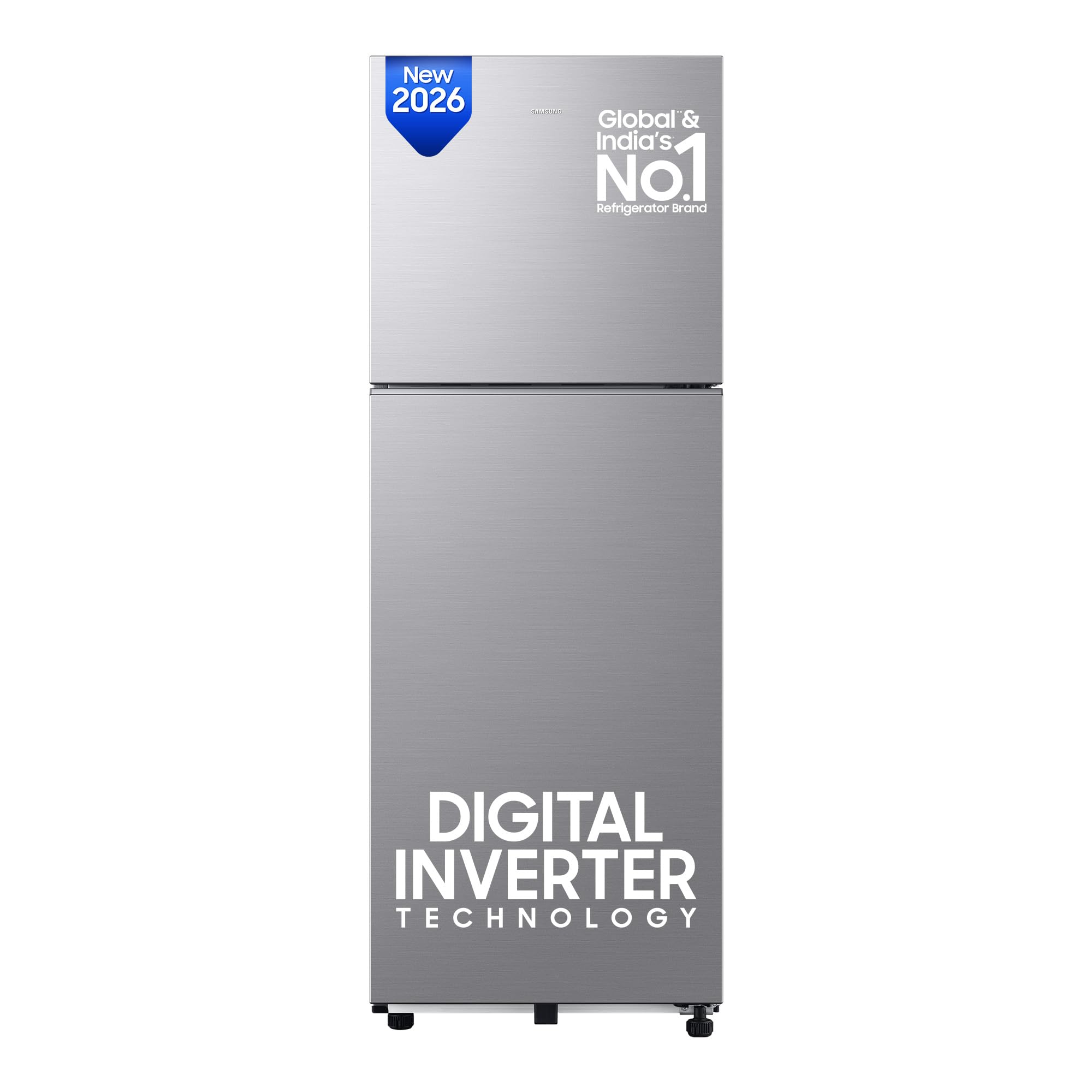 Samsung 256 L, 2 Star, Digital Inverter Frost Free Double Door Refrigerator (RT40H30W2QHL, Gray Silver, 2026 Model)