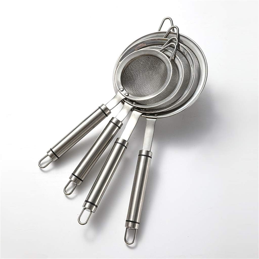 Flour Sieve, Stainless Steel Colander Fine Mesh Kitchen Sifter For Filtering Icing Sugar Pasta Vegetable (Size : Xl)