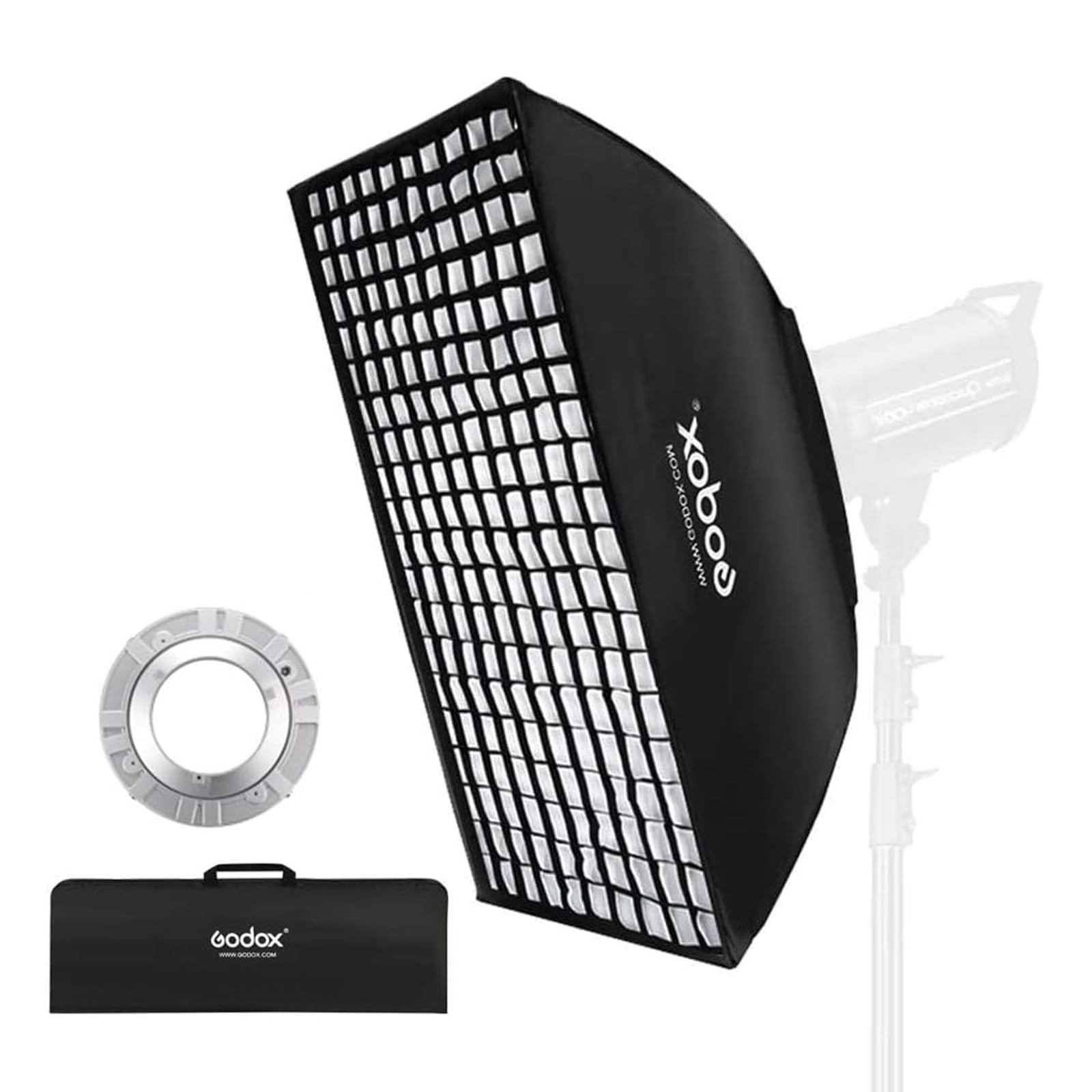 Godox 80x120 Centimeters/ 32x48 inches Softbox Lighting with Grid Beehive & Bowens Mount Speedring for Studio Photo Flash Speedlight Light and SUPON