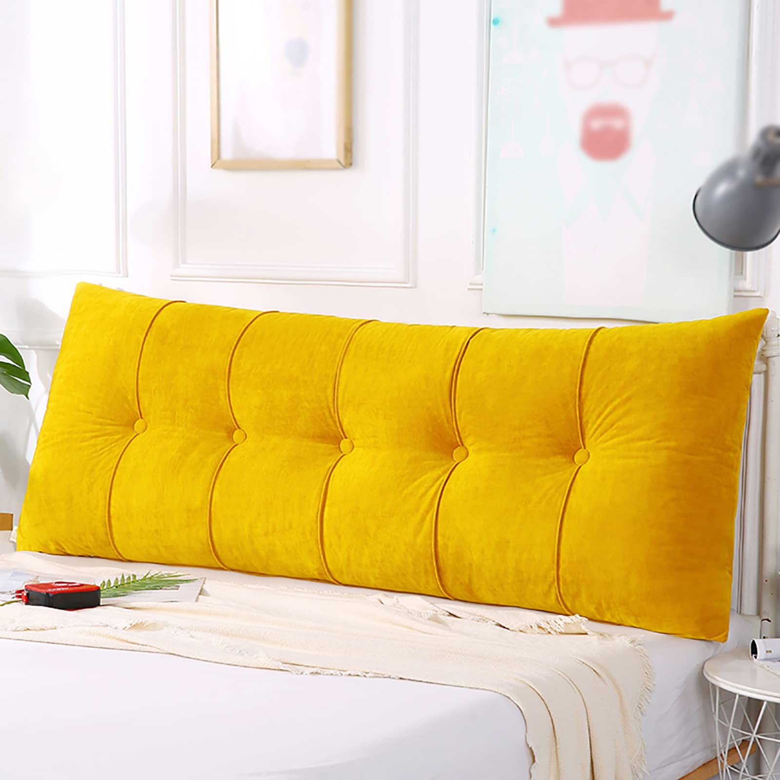 Oparcie zagłówka dużego zagłówka pod głowę, poduszka pod plecy klin, zagłówek tapicerowany, poduszka do czytania łóżko, poduszka do czytania poduszka pod plecy sofa, zdejmowana poszewka / poduszka pod plecy (kolor: D, rozmiar: 200 x 60 x 20 cm)