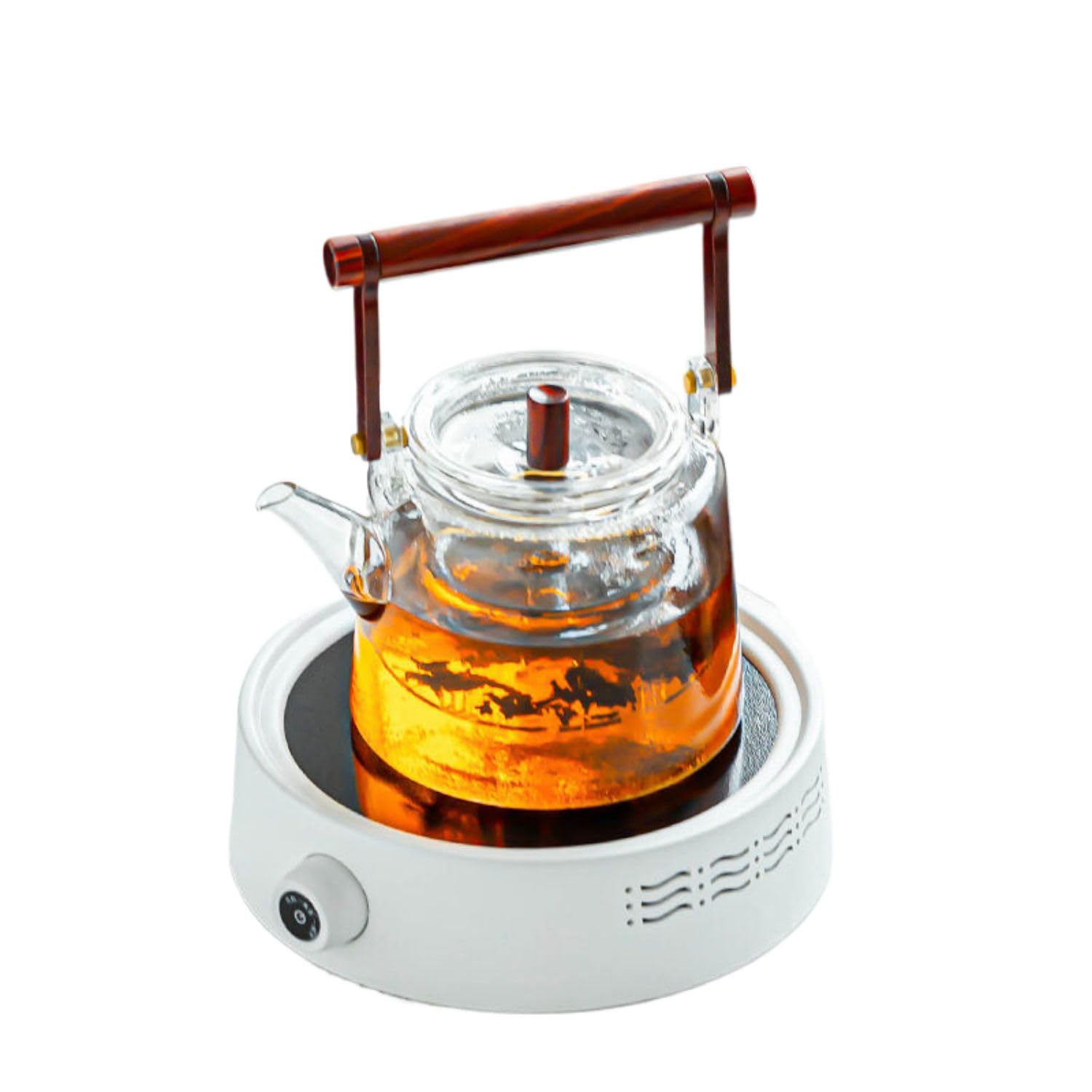 HQHYGM DFSHGDF1247 Botella de infusión de té de Vidrio Taza de té Botella de infusión de té de Vidrio Taza de té Tetera de Vidrio Resistente a Altas temperaturas Tetera humeante Hervidor de viga de