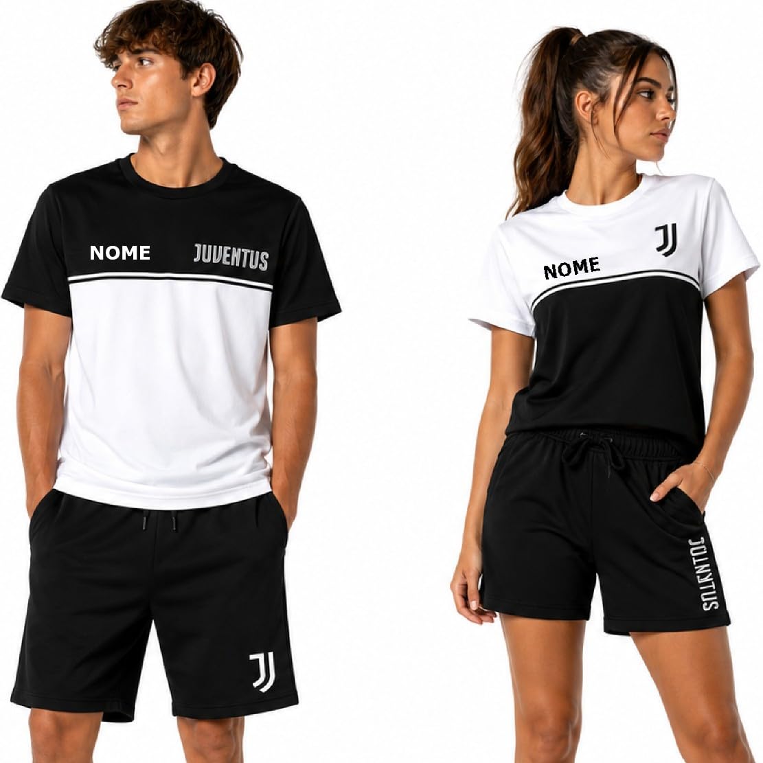 Pigiama Juve Corto da Ragazzo Adulto Juventus – Prodotto Ufficiale Personalizzabile – PS 46700