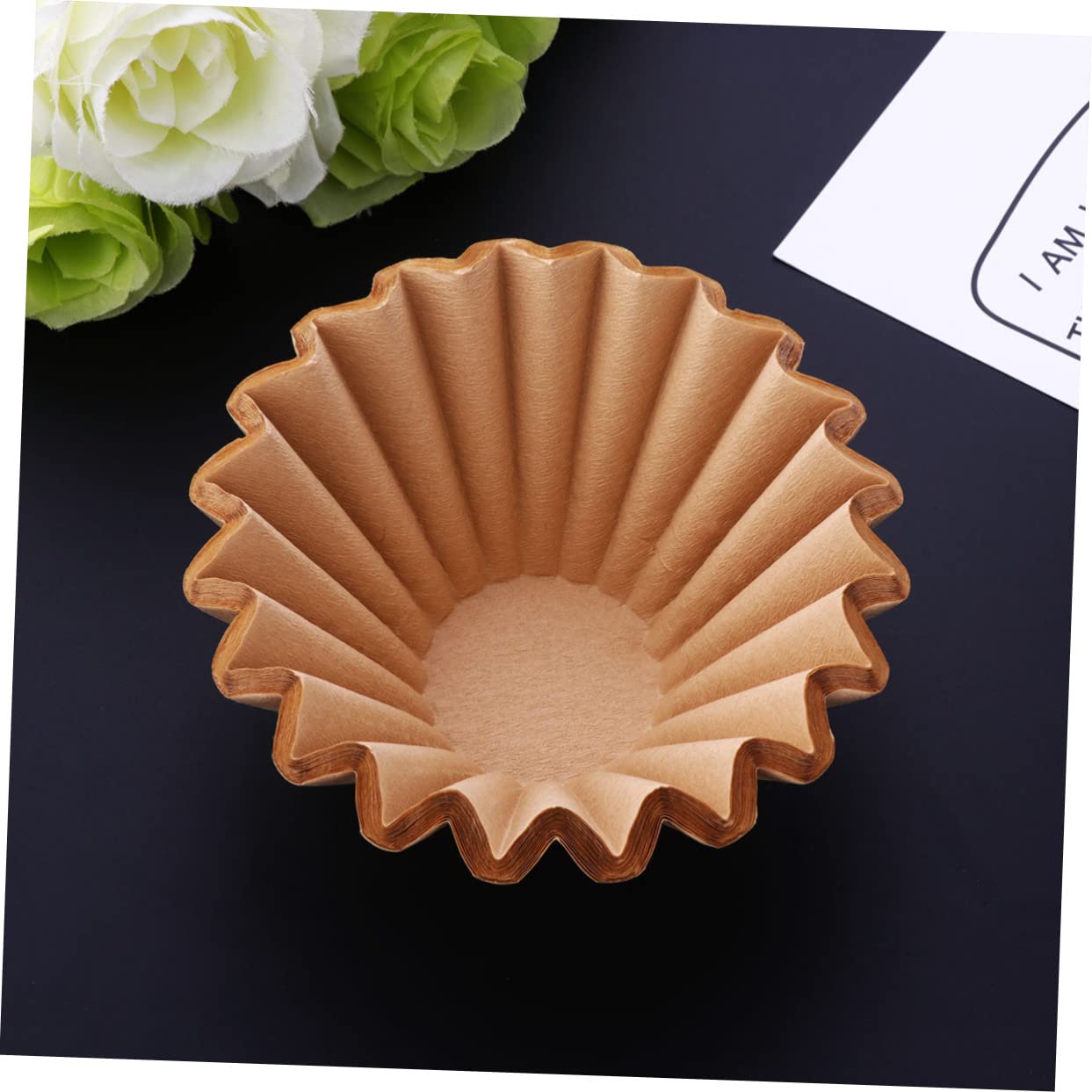 TOPBATHY 100 Piezas filtros de de mano para cafe papel de filtro de cafe de de cono de americano cono gotero de tera de