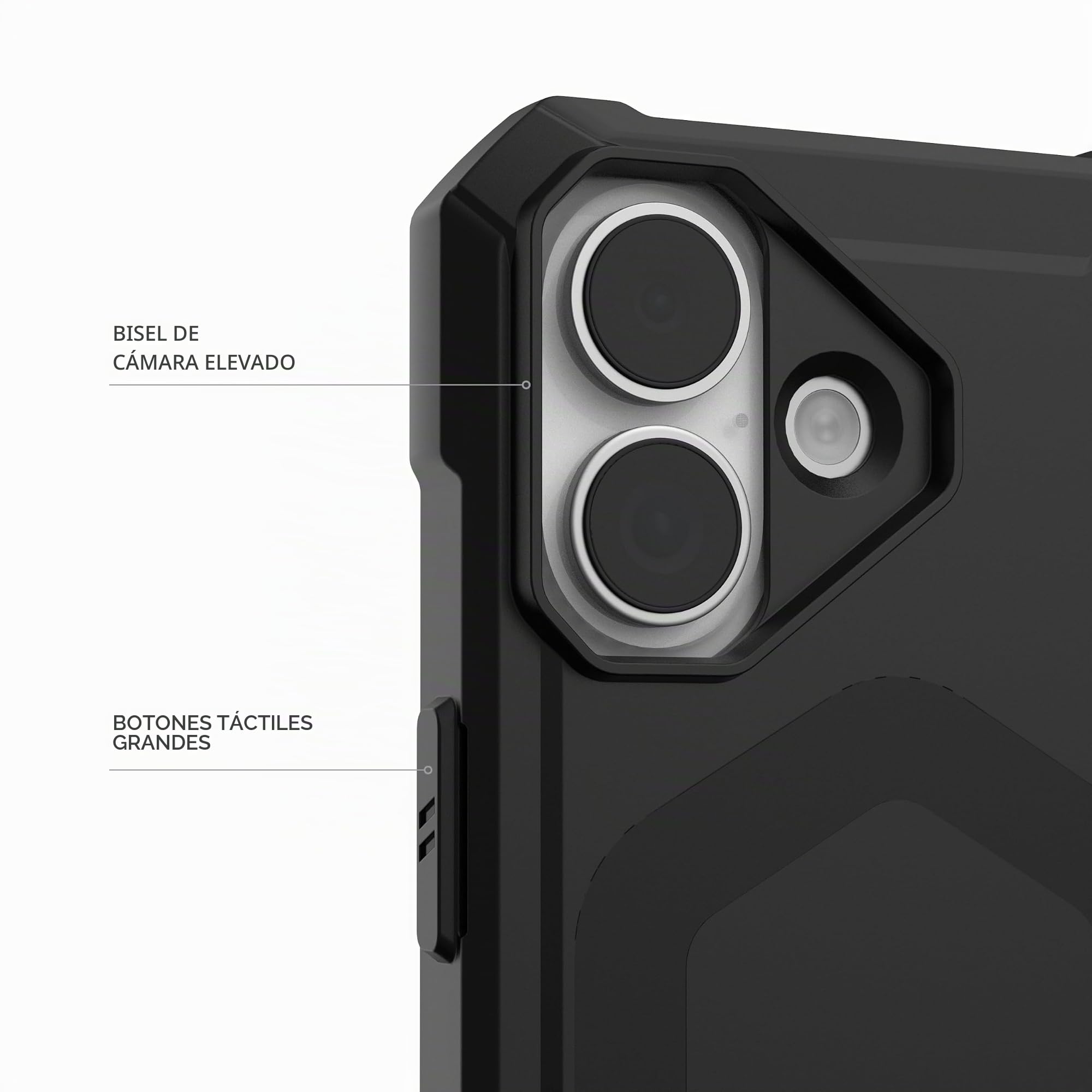 Urban Armor Gear Essential Armor MS Case Compatible con Apple iPhone 17 Funda (Carga inalámbrica/magnética optimizada, 4,6m protección) Negro