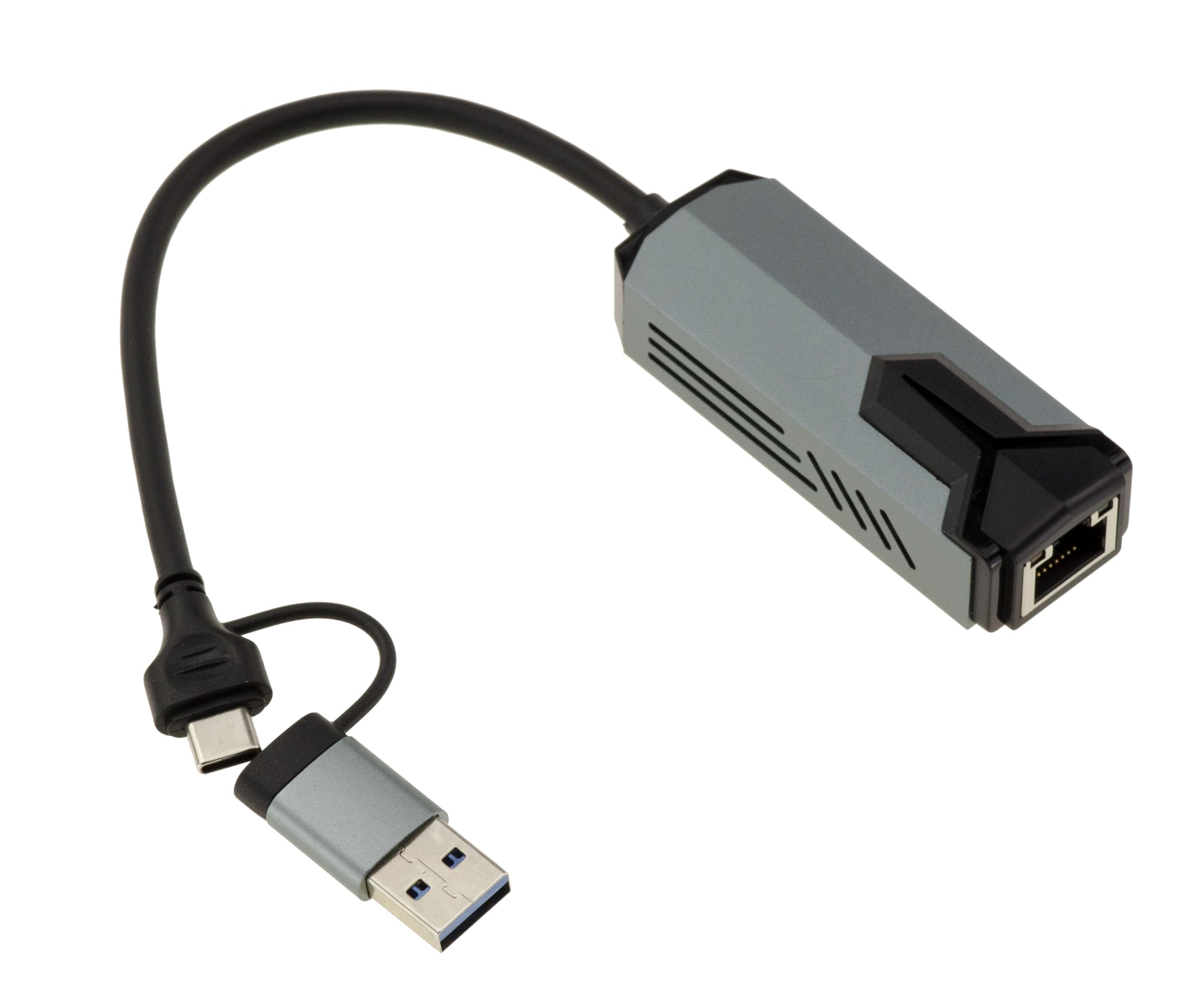 KALEA-INFORMATIQUE USB 3, 3.1 or 3.2A or C to RJ45 Network LAN 5G Cable with Realtek RTL8157 Chipset Compatible 10 100 1000 1 2.5 5 Gigabit Ethernet