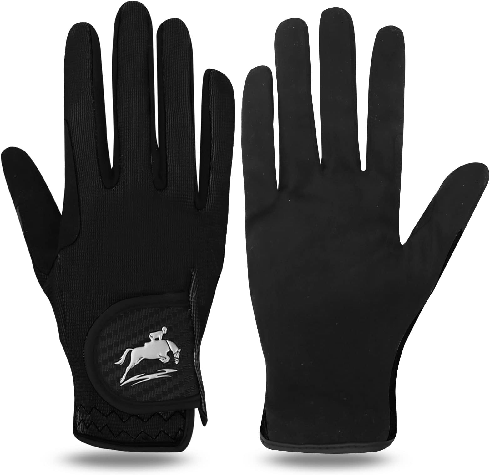 Women's Horse Riding Gloves Stretchable Equestrian Gloves Horseback Youth Girls Anti Slip Breathable Lightweight Perfect for Biking Cycling Gardening Outdoor Fit All Seasons