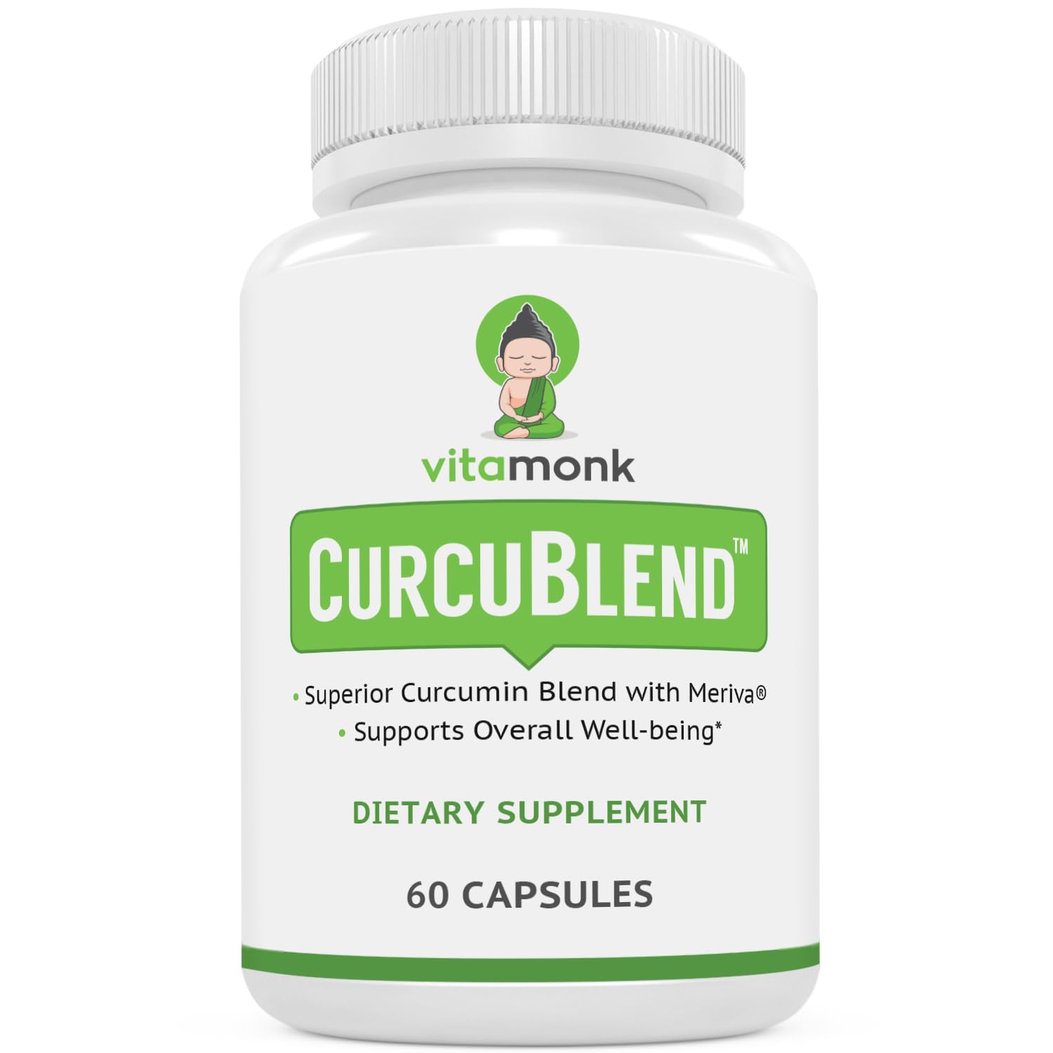 VitaMonk Turmeric and Ginger Complex with Meriva, Grape Seed, Boswellia Extract, Cat’s Claw and More - Ginger and Turmeric Supplements for Overall Health, Wellness and Immune Support - 60 Caps