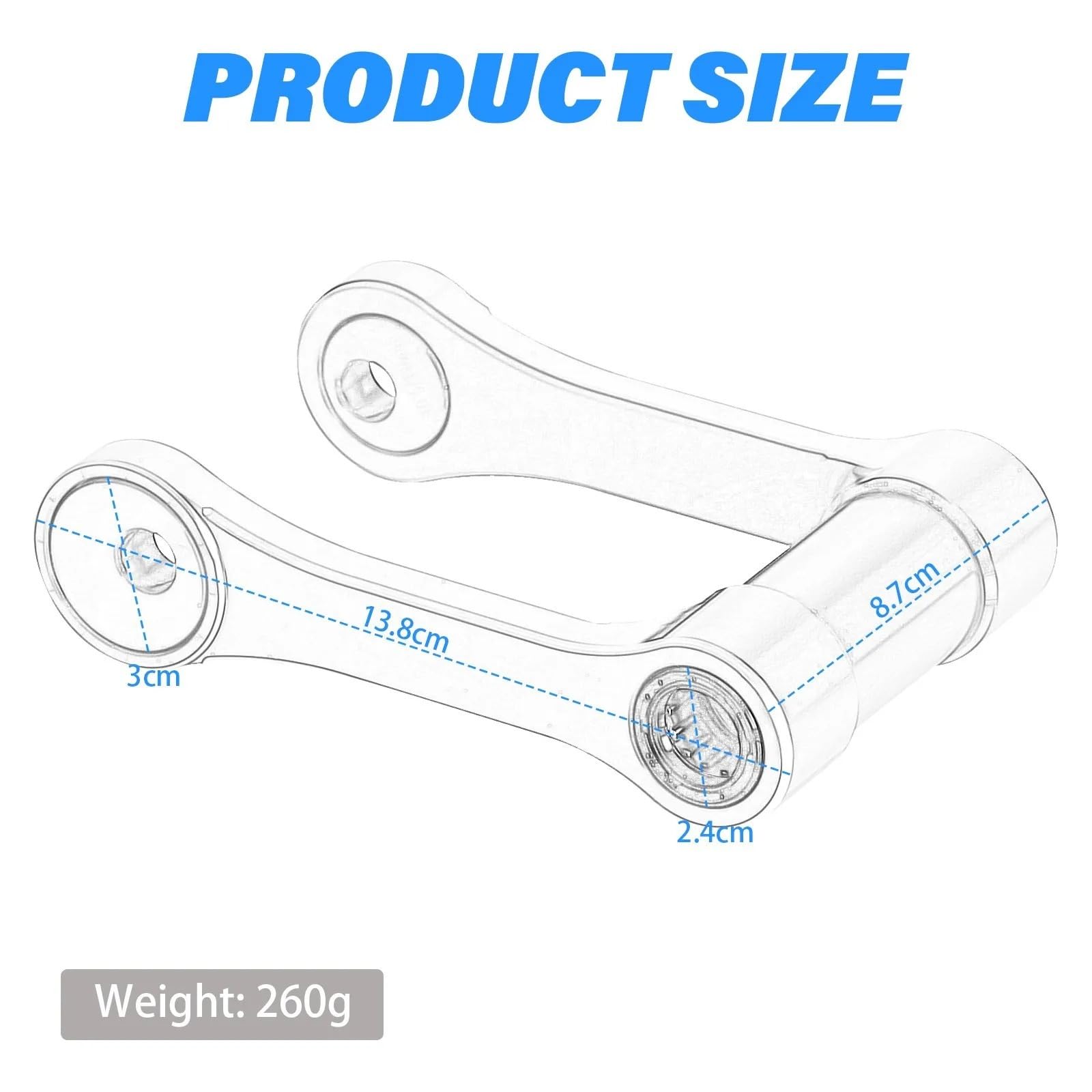 Do CRF150F CRF230F 2003-2026 Zestaw łączników obniżających Łączniki zawieszenia | Regulowane łączniki obniżające tylne zawieszenie Części do motocykli terenowych(Black)