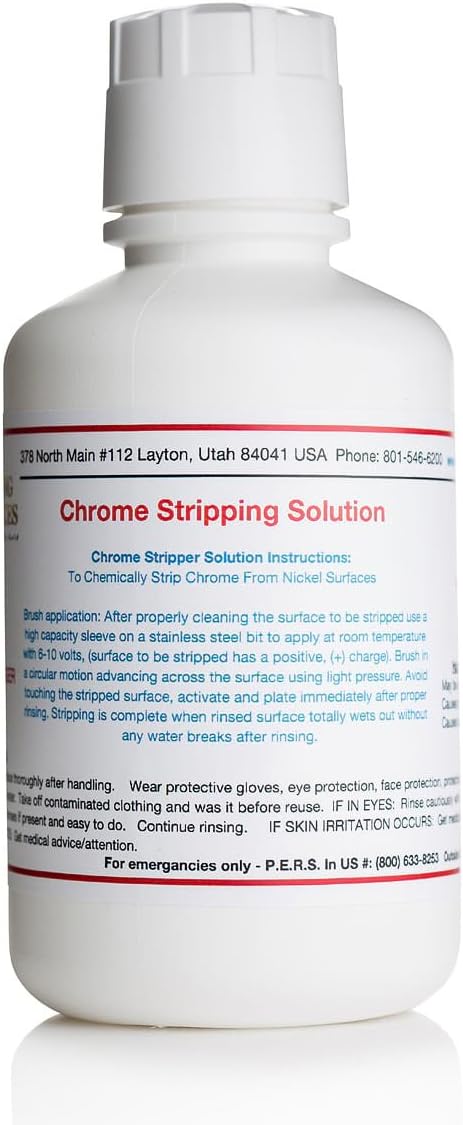 500 mL Chrome Stripping Solution - Electroplating Solution - (16 oz)
