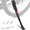 NUWAB Premium Bike Kickstand, Aluminium Alloy Adjustable Height Rear Side Bicycle Kick Stand, Suitable for Mountain Bike and Road Bike of 24Inch-28 Inch, Come With Allen Wrench 2PCS