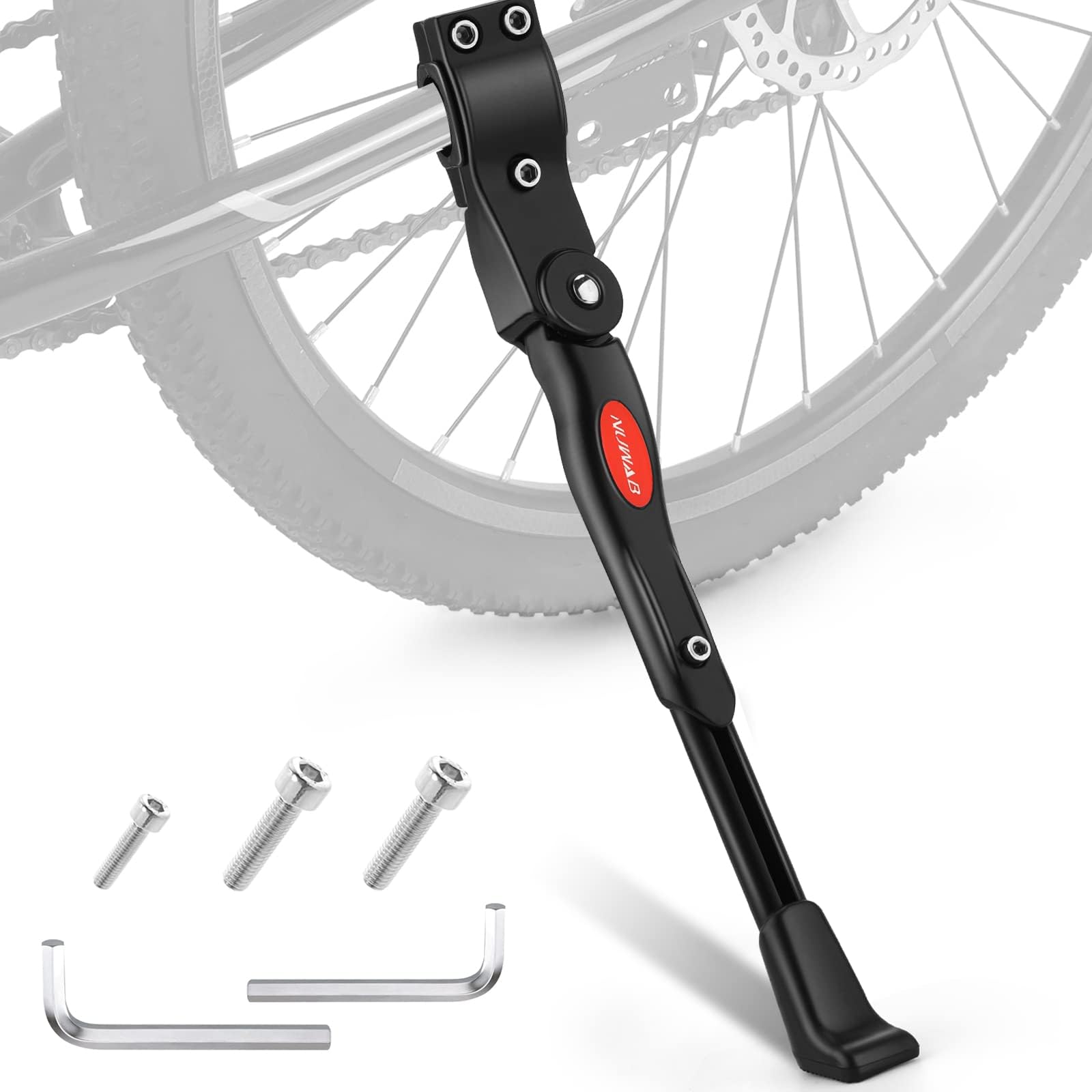 – Premium Bike Kickstand, Aluminium Alloy Adjustable Height Rear Side Bicycle Kick Stand, Suitable for Mountain Bike and Road Bike of 24Inch-28 Inch, Come With Allen Wrench 2PCS