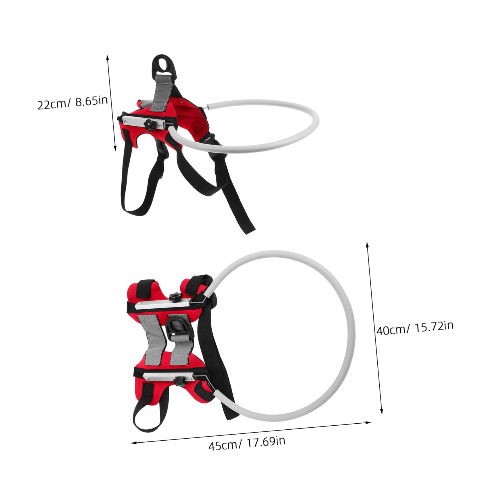 Abaodam Collier de Navigation pour Chien Aveugle Rouge Réglable | Protection les Obstacles, Design Confortable et Facile à Utiliser, pour Chien Malvoyant