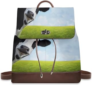 Women Bags Backpack PU Leather Zipper Bags Casual Backpacks Shoulder Bags Purse for Women Fashion Designer Ladies Shoulder Bags Travel Backpack(Cow), Cow