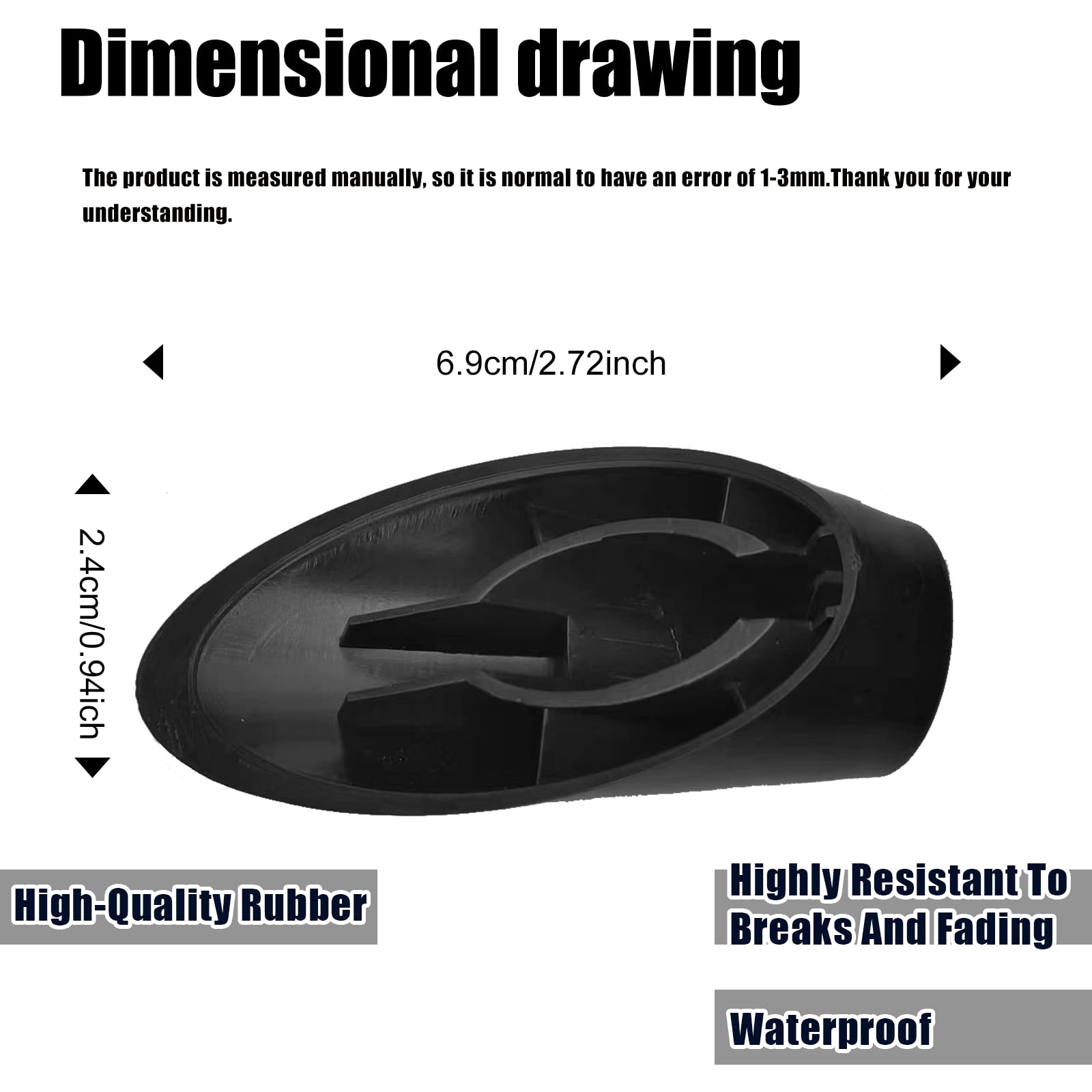 Antenna Ornament Rubber Adapter Base Compatible with 2009-2018 Dodge Ram 1500 2500 3500 4500 5500 Replace 5064395AF Manual Radio Antenna Mounted Base Bezel