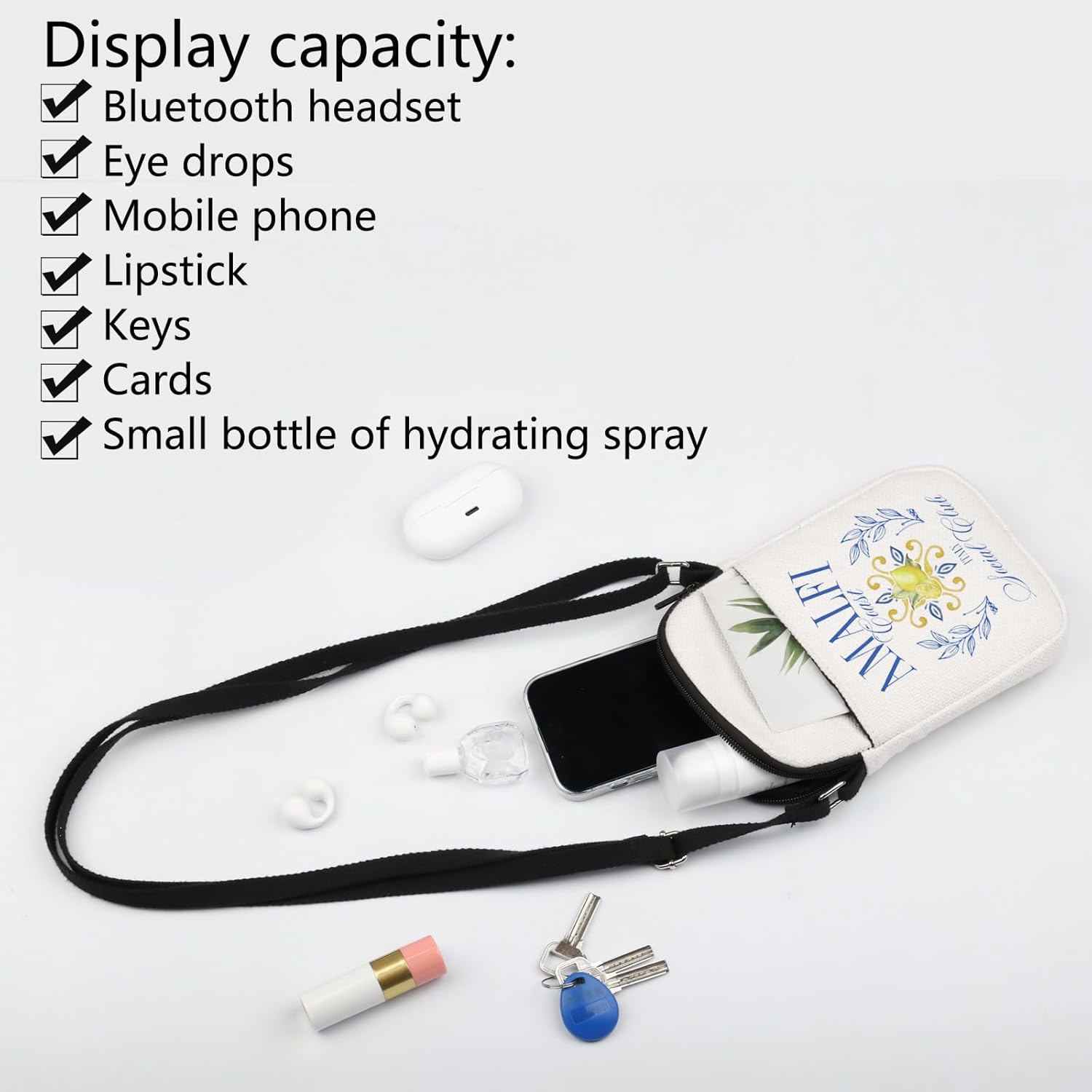 Amalfi Coast iItaly Trip Crossbody Bag Italy Vacation Trip Gift Amalfi Coast Social Club Shoulder Bag Lemon Lover Gift - Image 6