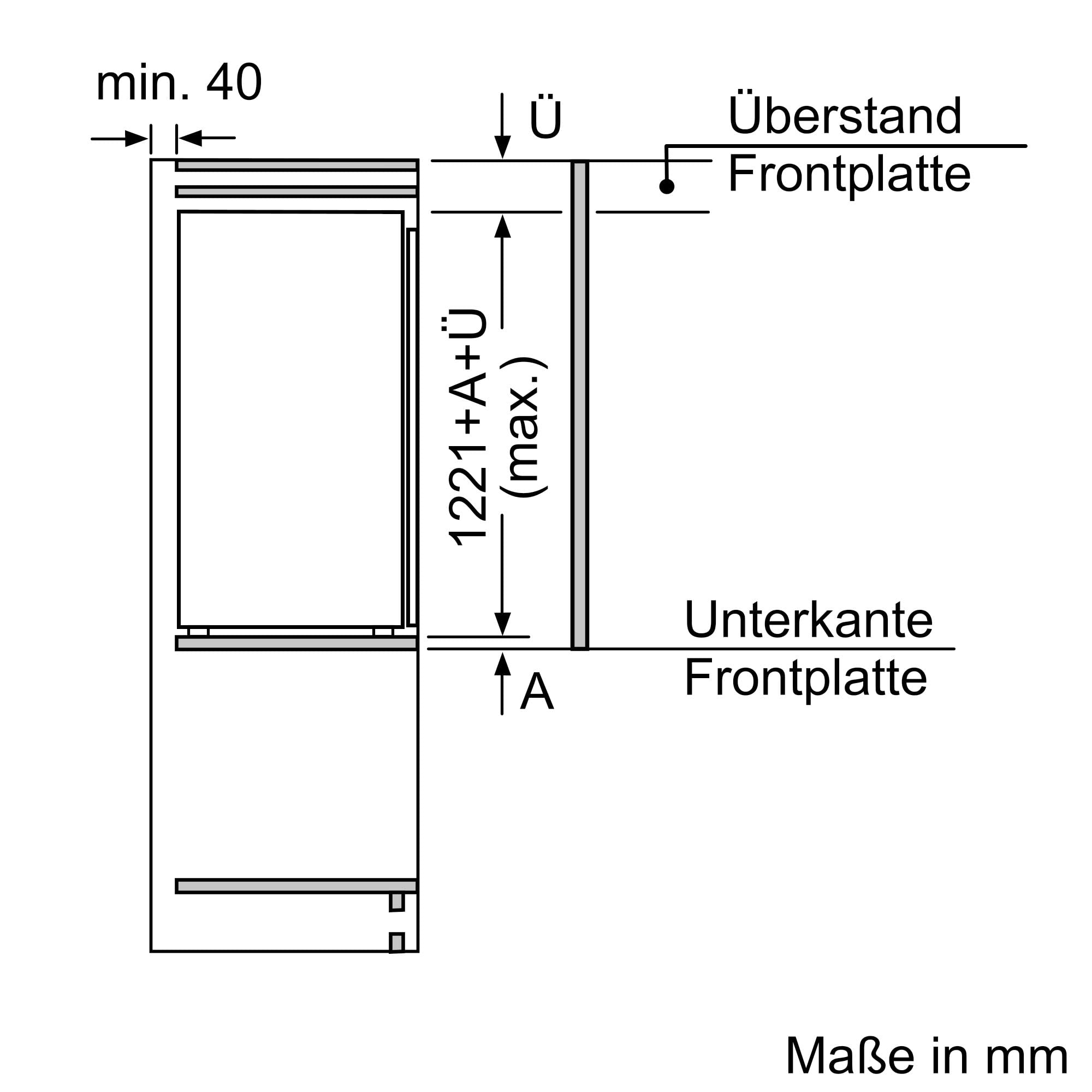 Bosch Serie 4 KIR41VFE0 Einbau-Kühlschrank 122.5 x 56 cm 204 L Flachscharnier FreshSense Multibox XXL Weiß