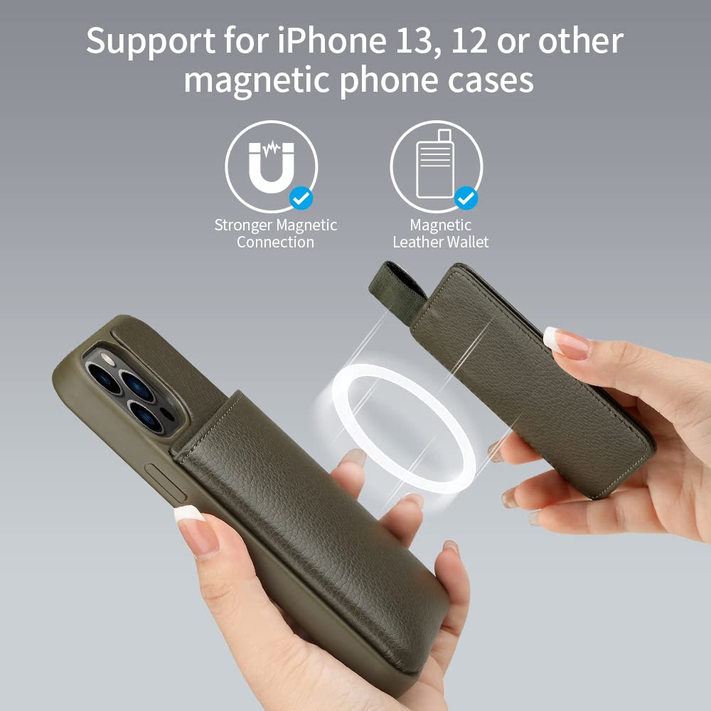 LAMEEKU Wallet Case for iPhone 13 Pro Max Case [Strong