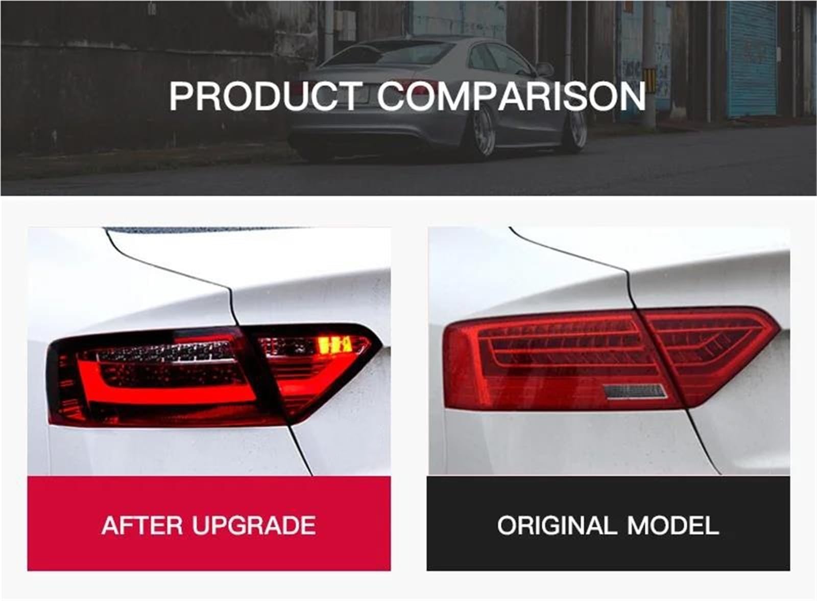 Tylne światło samochodowe Dla Audi A5 S5 2008-2016 Akcesoria Samochodowe Lampy Światła Lampa Tylna Facelift Tylny Sygnał Motoryzacyjny HIOPILKIKG