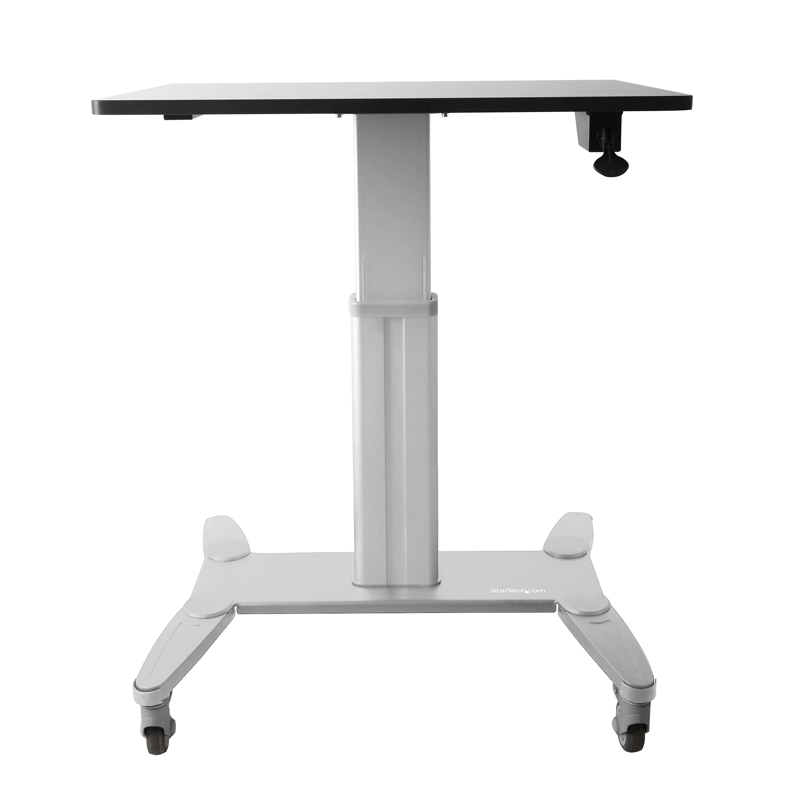 StarTech.com Mobiler Sitz-/Steh-Arbeitsplatz mit 80cm Arbeitsfläche - Höhenverstellbar Steh Schreibtisch | Höhenverstellbarer Rollwagen, 80cm Arbeitsfläche, Tragbar, One-Touch-Hebel