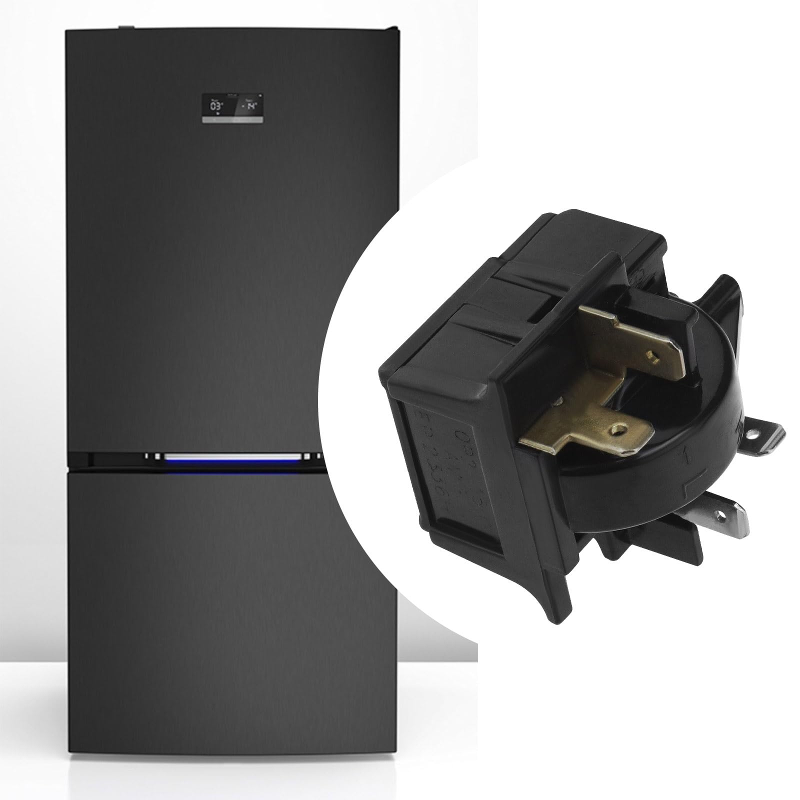 ECSiNG Compressore Per Frigorifero E Congelatore QP2-15H Protezione Termica Di Avviamento Del Compressore Per Frigorifero Compatibile Con Midea Compatibile Con Homa Compatibile Con Haier