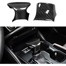 JSWAN Real Carbon Fiber Gear Shift Cover for Lexus ES 200 250 260 300h UX 200 250h 260h LX 500d 600 Gloss Gear Shift Lever Knob Shifter Head Cap Cover